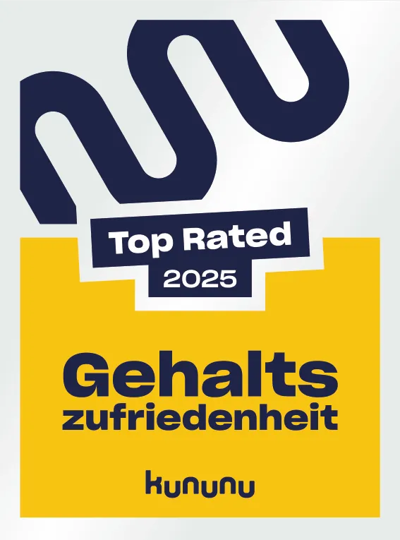 kununu Top Rated 2025 — Auszeichnung für Gehaltszufriedenheit